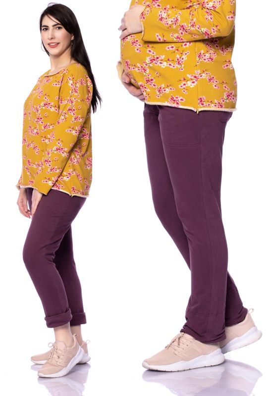 GLEN Sweatpants aus angerauhtem Bio Sweat (aubergine)
