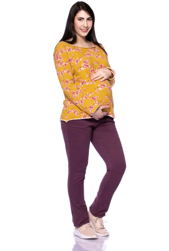 GLEN Sweatpants aus angerauhtem Bio Sweat (aubergine)