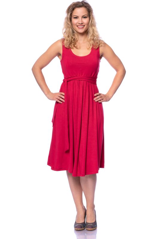 104 Basic ärmelloses Umstands- und Stillkleid (fuchsia)