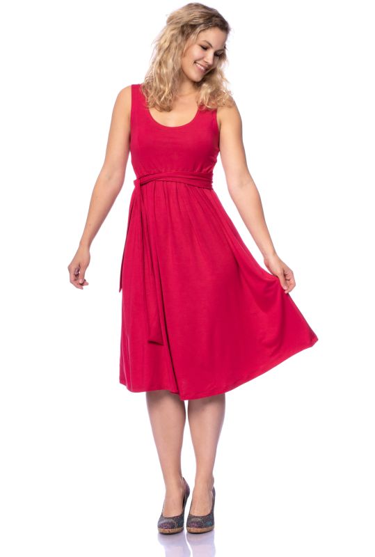 104 Basic ärmelloses Umstands- und Stillkleid (fuchsia)