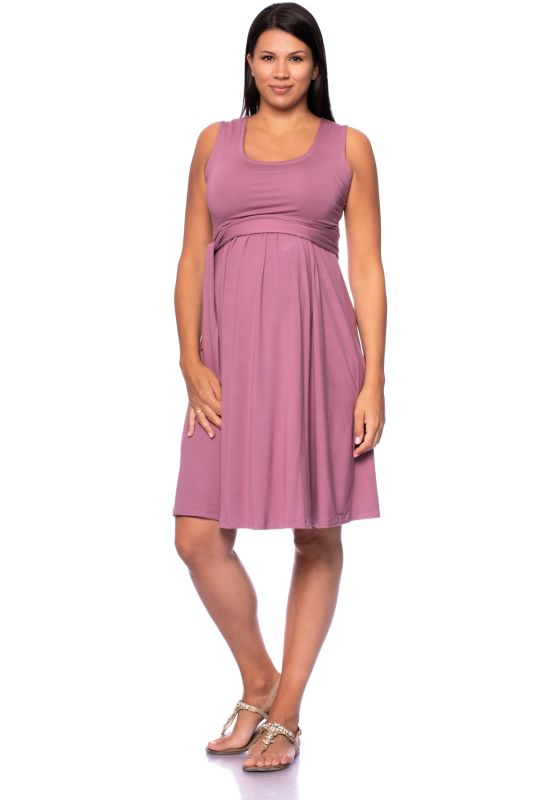 104 Basic ärmelloses Umstands- und Stillkleid (mauve)