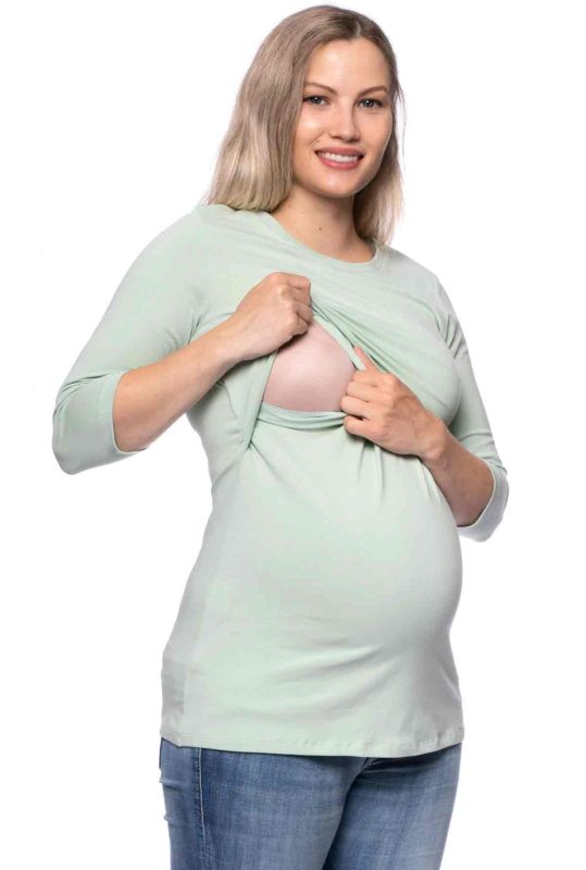 103 BASIC Umstands- und Stillshirt 3/4 Arm (pastellgrün)