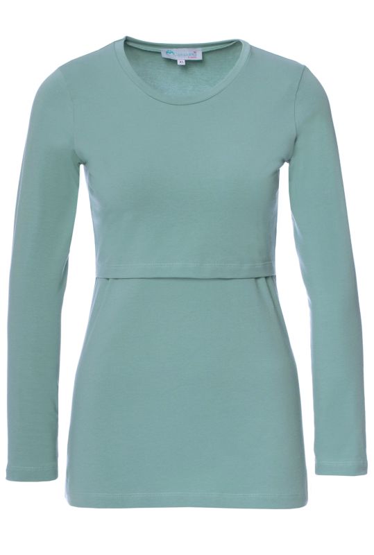 103 BASIC Umstands- und Stillshirt langarm (dunkles Aqua)