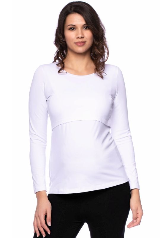 103 BASIC Umstands- und Stillshirt langarm (weiss)