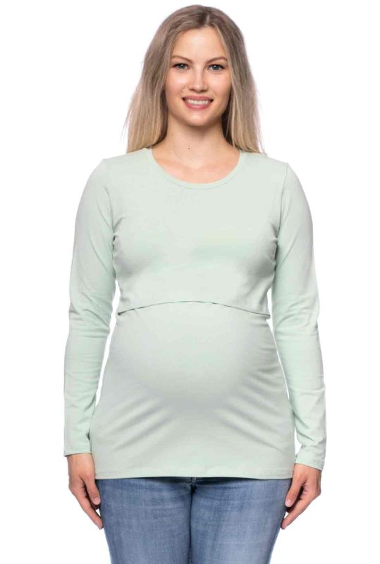 103 BASIC Umstands- und Stillshirt langarm (pastellgrün)