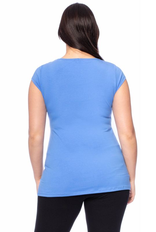 103 BASIC Umstands- und Stillshirt Rundhals kurzarm (azurblau)