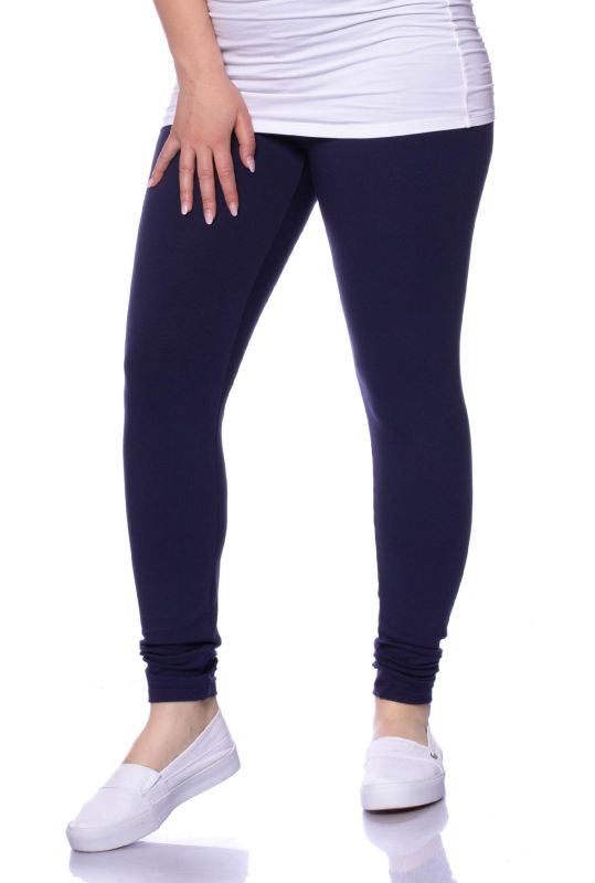 High-Waist Basic Leggings aus weichem French-Terry (marine) oder nach Farbwunsch