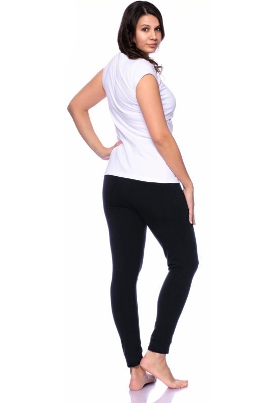 BASIC Umstands-Lounge/Pyjamahose aus Bio-Baumwolle (schwarz)