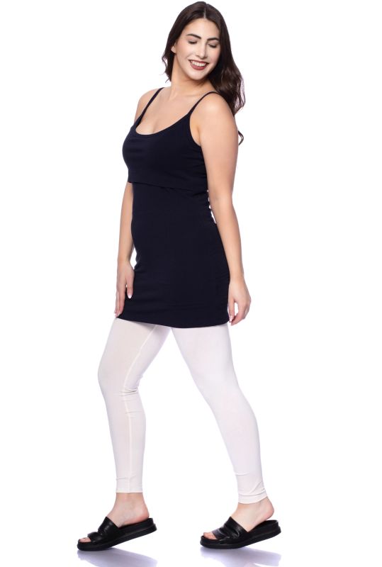 107 BASIC nursing top with spaghetti straps extra long (navy)