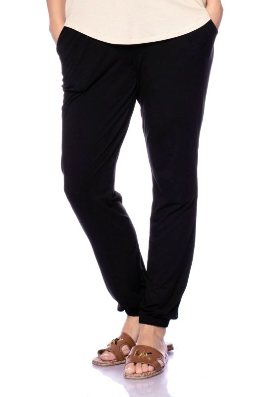 ARON jogging pants made of sustainable bamboo viscose (black)