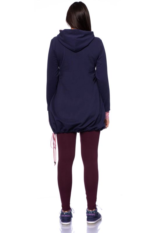 FRIEDA Umstands-Stillhoodiekleid (marine)